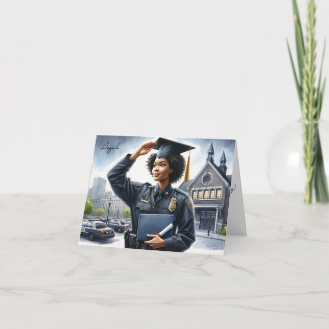 Personalisierte Polizeiakademie Abschluss-Karte Sc Karte (Vorderseite)