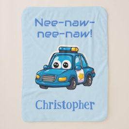 Personalisierte Polizeiautodecke für Kinder Sherpadecke