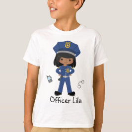 Personalisierte Polizeibeamte für Mädchen Rechtsvo T-Shirt