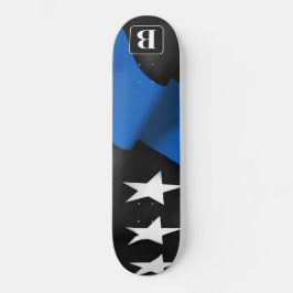 Personalisierte Polizeiflagge Thin Blue Line Skateboard