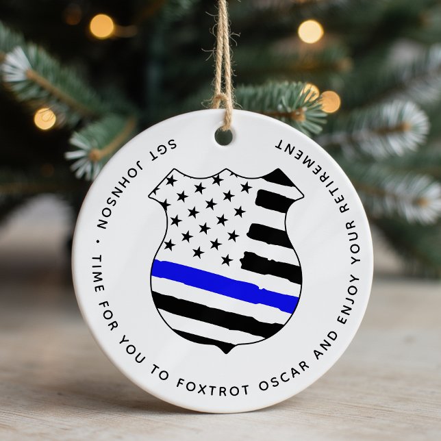 Personalisierte polizeiliche Vollstreckung Keramik Ornament (Von Creator hochgeladen)