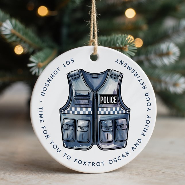 Personalisierte polizeiliche Vollstreckung Keramik Ornament (Von Creator hochgeladen)