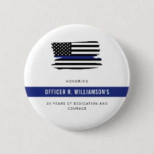 Personalisierte Polizeiresignation Button