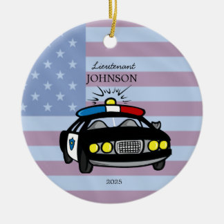 Personalisierte Polizeiwache Keramik Ornament