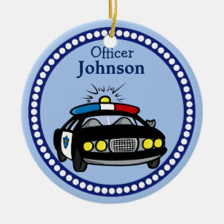 Personalisierte Polizeiwache Weihnachtsfeier Keramik Ornament