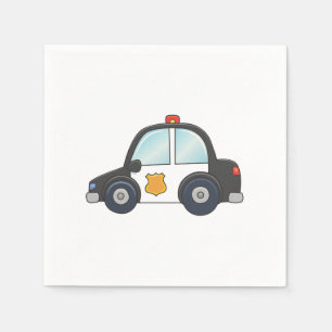 Personalisierte Polizeiwagen Serviette