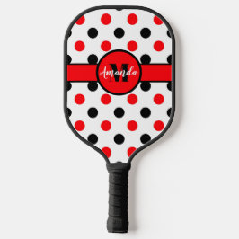 Personalisierte Polka-Dots, lasst uns Pickleba bek Pickleball Schläger