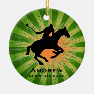 Personalisierte Polo-Ornament Keramik Ornament