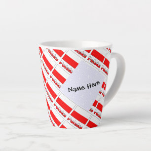 Personalisierte Polska und polnische Flagge gekach Milchtasse