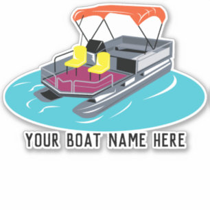 Personalisierte Pontoon-Boot-Decal-Aufkleber Aufkleber