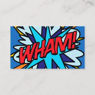 Personalisierte Pop-Art-Comic-Book-WHAM! Visitenkarte