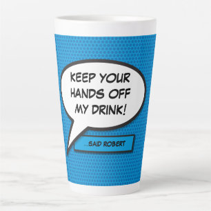 Personalisierte Pop-Art-Comic-Sprechblase Milchtasse
