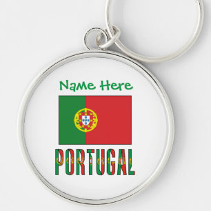 Personalisierte Portugal-Flagge-Erbstück  Schlüsselanhänger