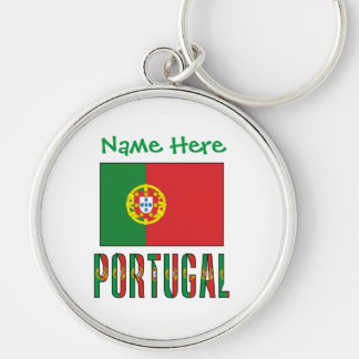 Personalisierte Portugal-Flagge-Erbstück Schlüsselanhänger