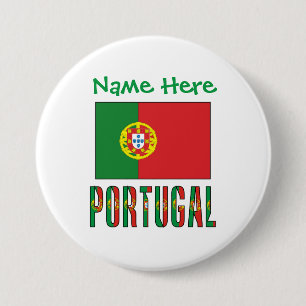 Personalisierte Portugal-Flagge-Herkunft Button