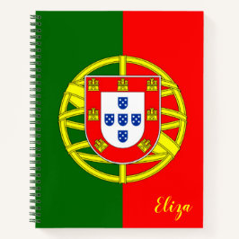 Personalisierte portugiesische Flagge Notizbuch