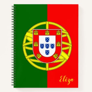 Personalisierte portugiesische Flagge Notizbuch