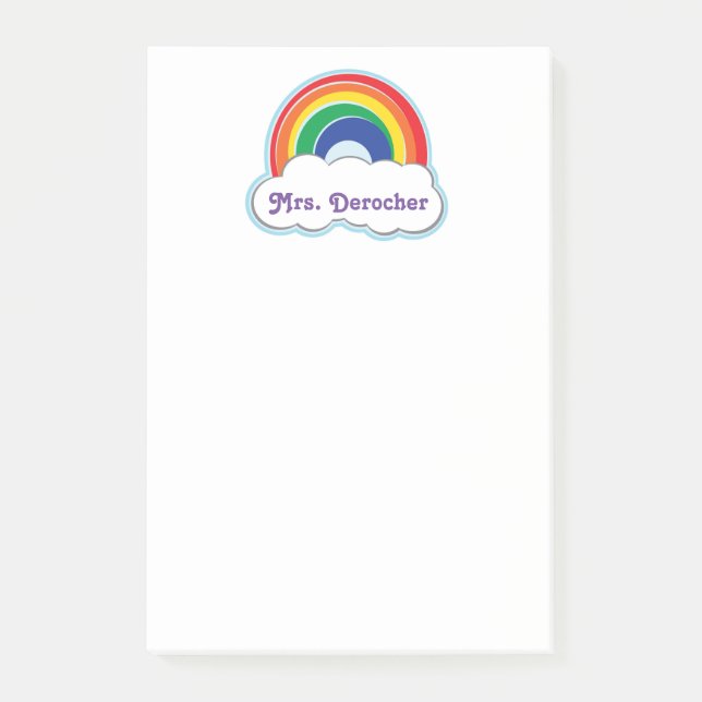 Personalisierte Post-It des REGENBOGENS | Post-it Klebezettel (Vorderseite)