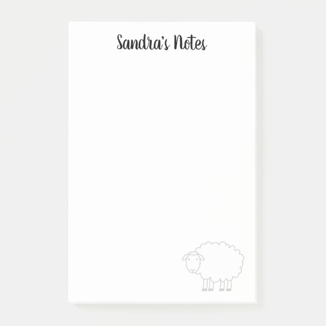 Personalisierte Post-it®-Noten mit niedlichen Scha Post-it Klebezettel (Vorderseite)