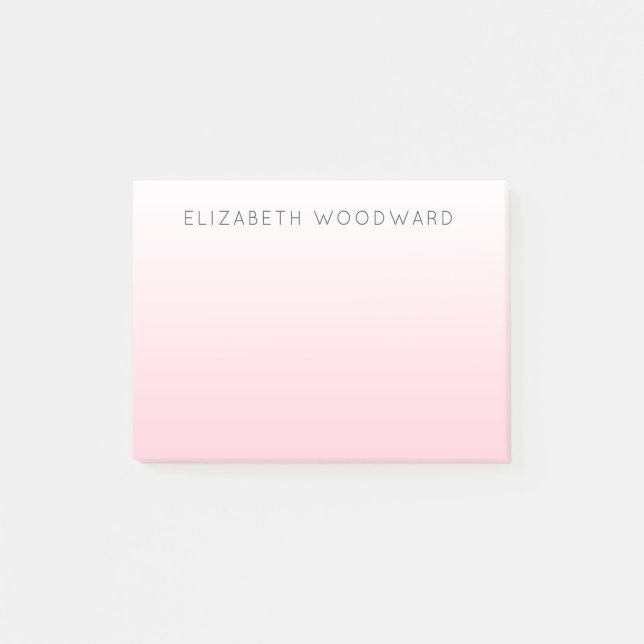 Personalisierte Post-it-Notizen mit rosa Ombre-Ver Post-it Klebezettel (Vorderseite)