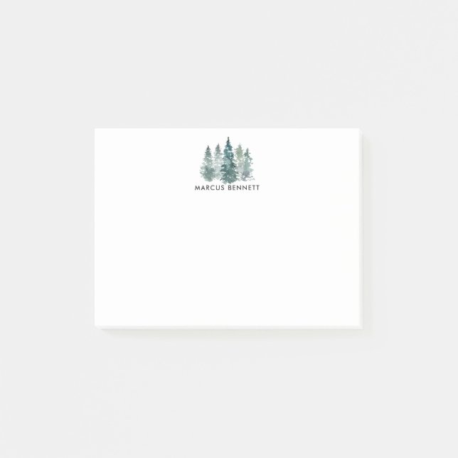Personalisierte Post-Its | Rustikale Minimalistisc Post-it Klebezettel (Vorderseite)