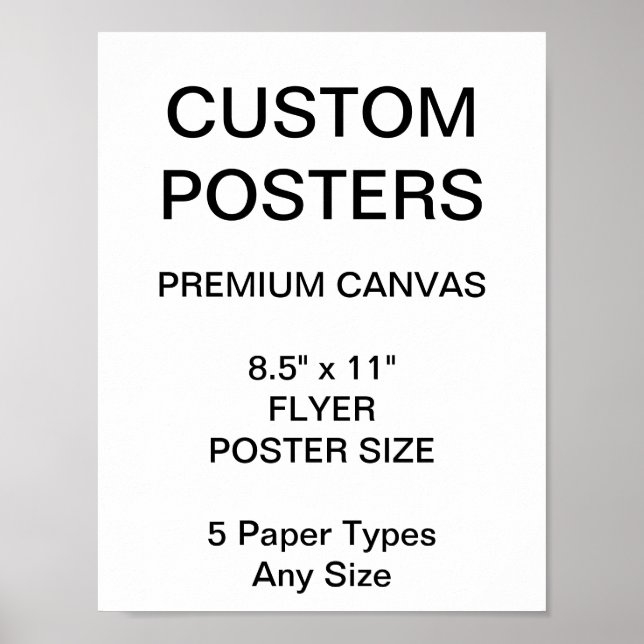 Personalisierte Poster-Blank mit einer Leinwand vo Poster (Vorne)