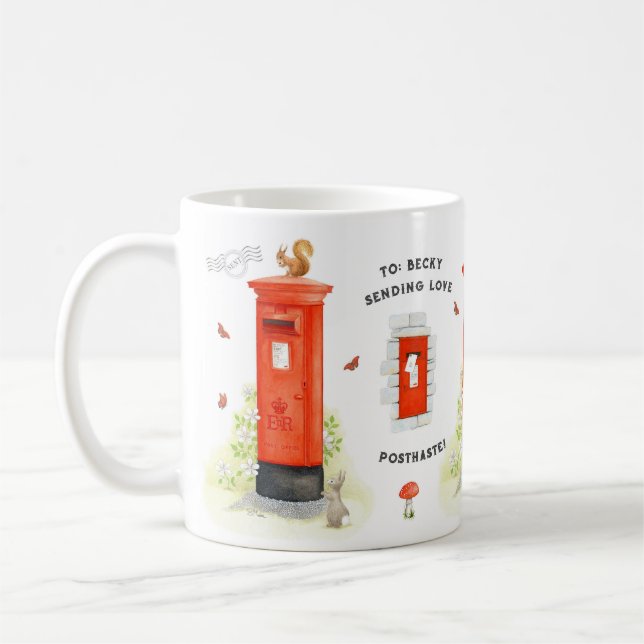 Personalisierte Postfach-Tasse Kaffeetasse (Links)