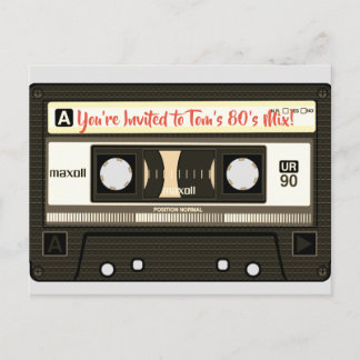 personalisierte Postkarte des Mix Tape 80