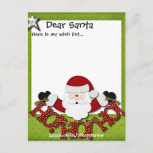 Personalisierte Postkarte - Liste grün wünschen