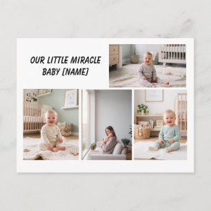 Personalisierte Postkarte mit Baby-Foto-Collage