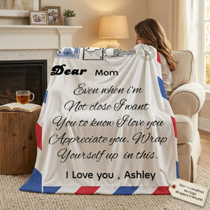 Personalisierte Postkarten-Decke für Mama von Toch Fleecedecke