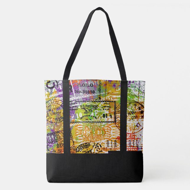 Personalisierte Postmarkensammlung Tote Bag (Vorderseite)
