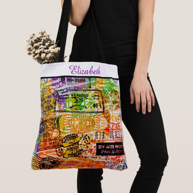 Personalisierte Poststempel-Collage (Von Nahem)