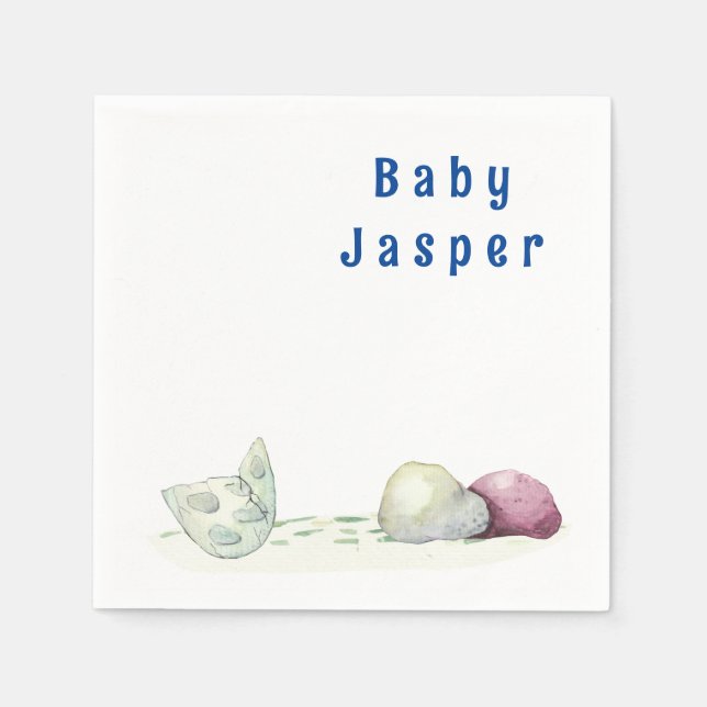 Personalisierte prähistorische Lebenswelt des Drac Serviette (Vorderseite)