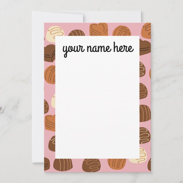 Personalisierte Pralinen der Schokolade Vielen Dan Dankeskarte (Vorderseite)