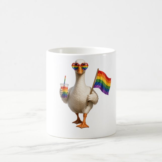 Personalisierte Pride-Gans | Benutzerdefinierter T Kaffeetasse (Mittel)