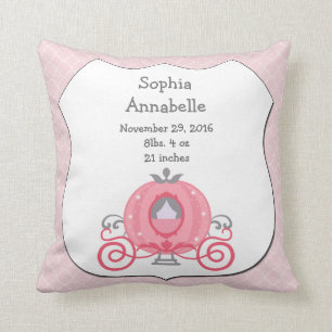 Personalisierte Princess Carriage Baby Pillow Kissen