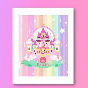 Personalisierte Princess Print, Wall Poster
