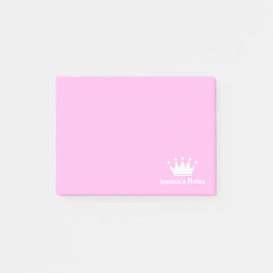 Personalisierte Prinzessenkrone, rosa Post-it®-No Post-it Klebezettel