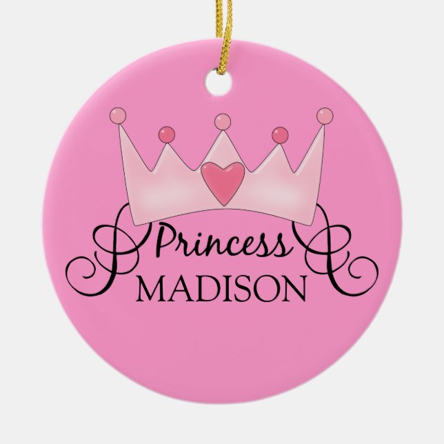 Personalisierte Prinzessin Christmas Ornament (Vorne)