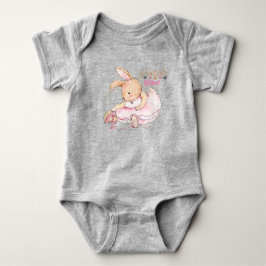 Personalisierte Prinzessin Lilibet Ballerina Rabbi Baby Strampler