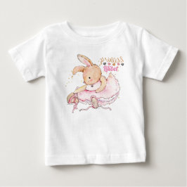 Personalisierte Prinzessin Lilibet Ballerina Rabbi Baby T-shirt