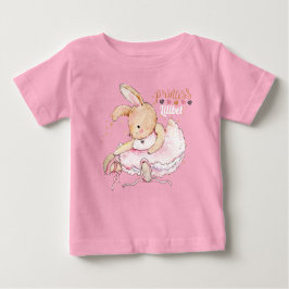 Personalisierte Prinzessin Lilibet Ballerina Rabbi Baby T-shirt