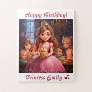 Personalisierte Prinzessin [Name] Geburtstag Puzzle