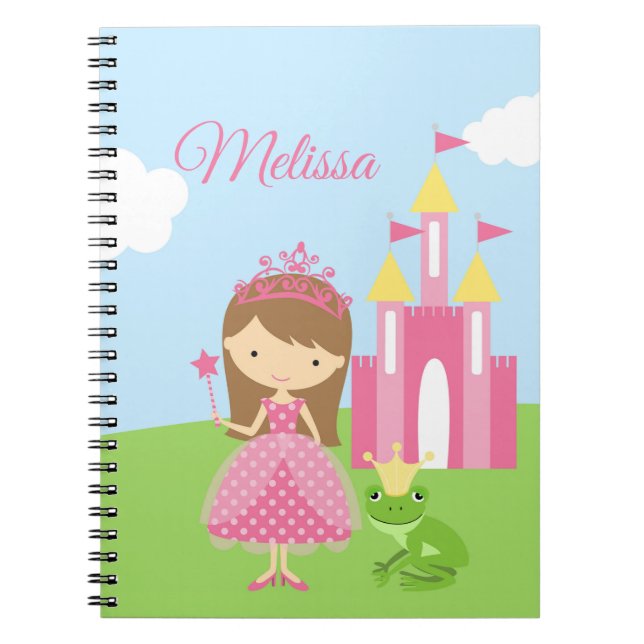 Personalisierte Prinzessin Notebook/Zeitschrift Notizblock (Vorderseite)