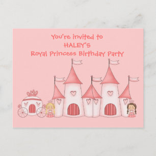 Personalisierte Prinzessingeburtstags-Party Einladungspostkarte
