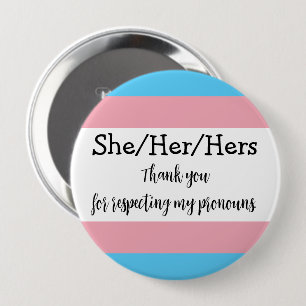 Personalisierte Pronouns She Trans Button