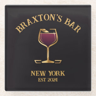 Personalisierte Pub Sign Bar Deco mit Individuelle Glasuntersetzer