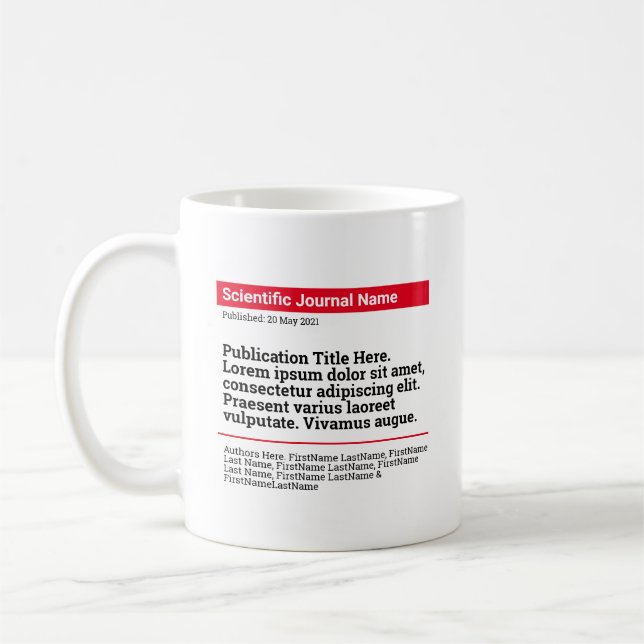 Personalisierte Publikation Klassische Tasse - Rot (Links)