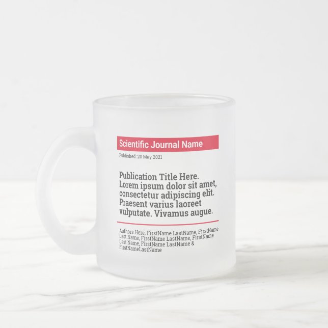 Personalisierte Publikation Mattierte Tasse aus Gl (Links)